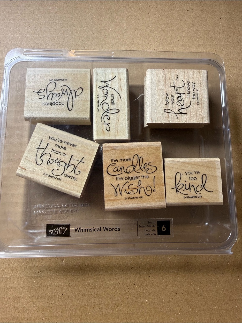 Stampin' Up! Whimsical Words Wood Stamp Complete Set